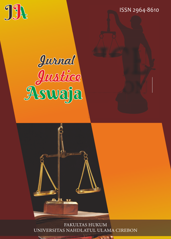 Jurnal Justice Aswaja (JJA) adalah jurnal yang mengkaji masalah hukum kontemporer baik dari segi filosofis, teoretis, dan implementasi hukum. Kami menerima naskah hasil penelitian dan gagasan, review, teori/konsep/metodologi dan karya ilmiah lainnya di bidang hukum. Kriteria entri teks adalah naskah yang belum pernah dipublikasikan di media lain. Tujuan JJA adalah untuk mengembangkan dan meningkatkan Pengetahuan Hukum dan Ilmu Hukum. Jurnal ini dapat diakses secara langsung pada semua naskah yang diterbitkan, dan tersedia secara gratis. Jurnal ini bertujuan untuk menyediakan tempat bagi akademisi, peneliti dan praktisi untuk menerbitkan Artikel penelitian asli atau artikel ulasan. Ruang lingkup Artikel yang diterbitkan (Focus and Scope) dalam jurnal ini membahas berbagai topik ilmu hukum seperti hukum Islam, hukum pidana, hukum perdata, hukum tata negara, hukum administrasi negara, hukum ekonomi syariah, hukum kesehatan, hukum lingkungan, hukum adat. Artikel yang diterbitkan dalam JJA melalui proses tinjauan sejawat ganda. Oleh karena itu, keputusan apakah artikel ilmiah diterima atau tidak, akan menjadi hak Dewan Editorial berdasarkan rekomendasi Mitra Bebestari (peer reviewer). Silakan baca dan pahami pedoman penulis (Author Guidelines) untuk naskah persiapan. Penulis yang mengirimkan naskah kepada editor harus mematuhi pedoman dan template naskah. Jika naskah yang dikirim tidak sesuai dengan pedoman atau menggunakan format yang berbeda, itu akan ditolak oleh tim editorial sebelum ditinjau. Tim Editorial hanya akan menerima naskah yang memenuhi persyaratan pemformatan yang ditentukan. Harap jangan ragu untuk menghubungi kami jika Anda memiliki pertanyaan lebih lanjut. E-mail: jja@unucirebon.ac.id